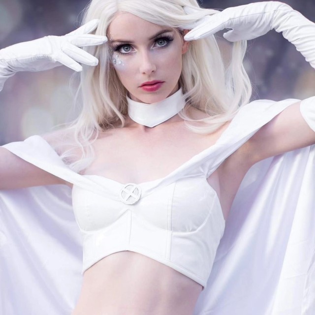 Emma Frost 💎❄️💎This costume was so tight that I laid...